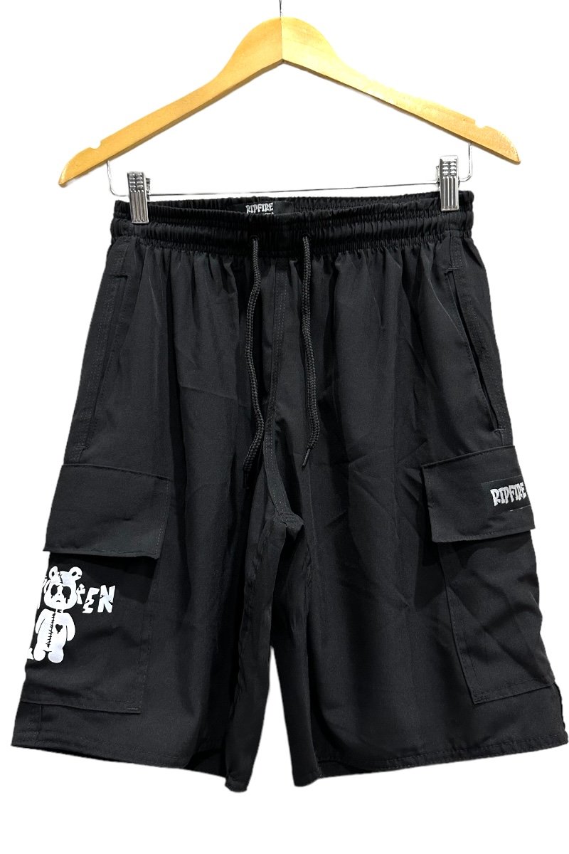 Bermuda Masculina Cargo com Cordão Teddy Skateboard 5 Bolsos