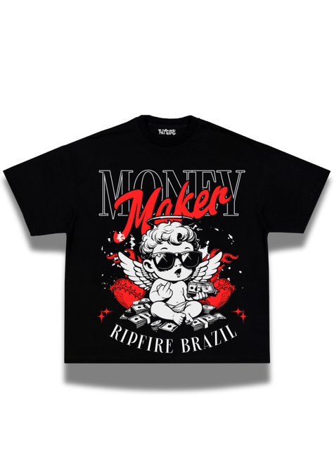 Camiseta Oversized Money Maker - Preto