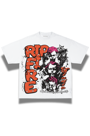 Camiseta Oversized Dog Tag x Rip Street Branco