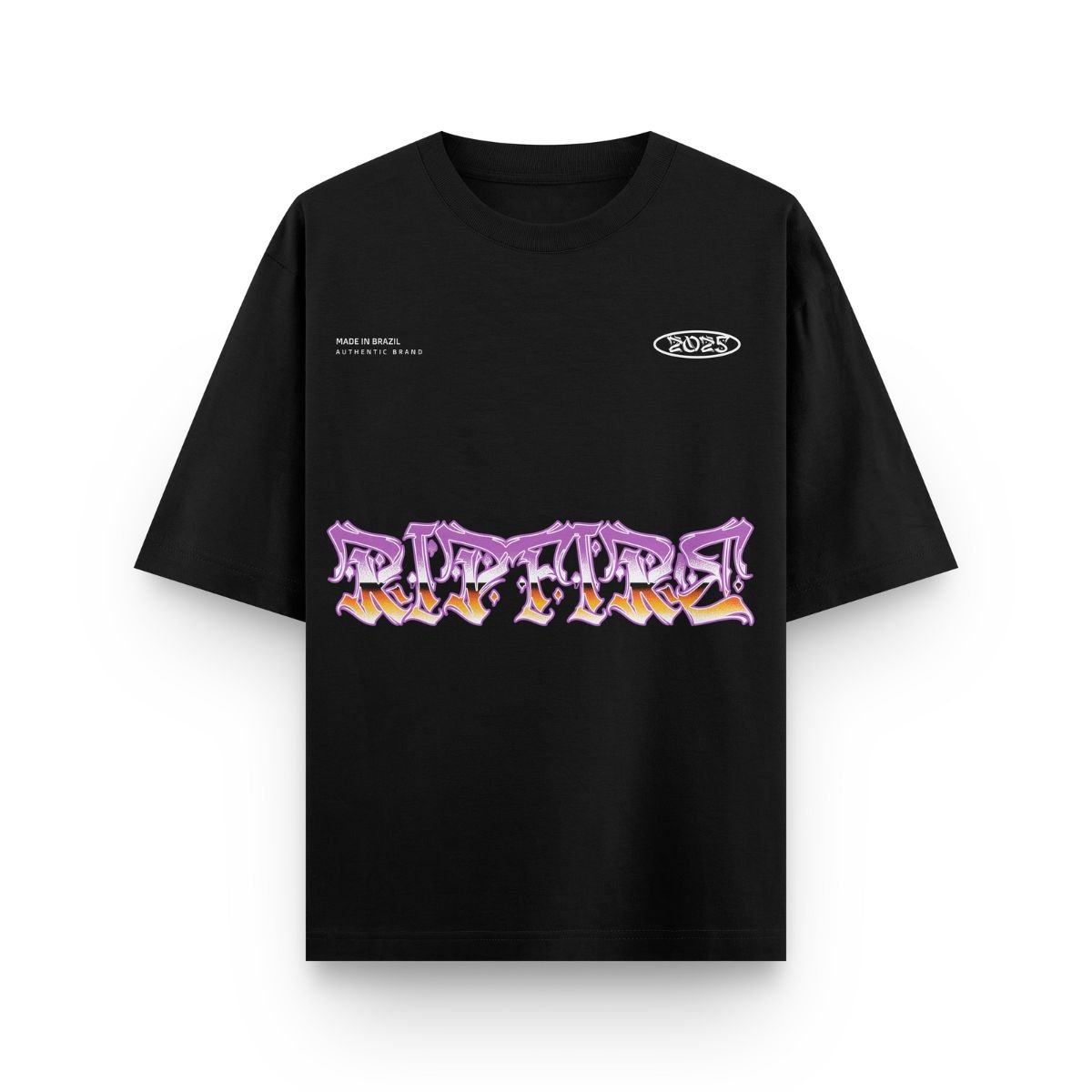 ♡HIME♡ Camiseta Oversized Street Code 025 - Preto