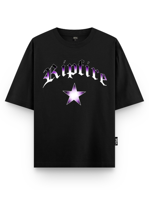 Camiseta Oversized Masculina “Purple Chrome Star” Ripfire Algodão